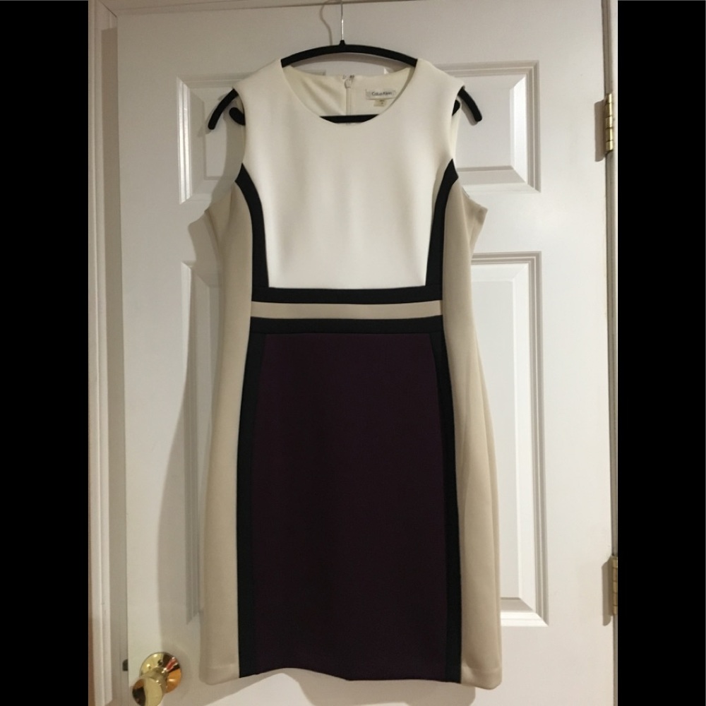 COPY - Calvin Klein color block dress and bolero